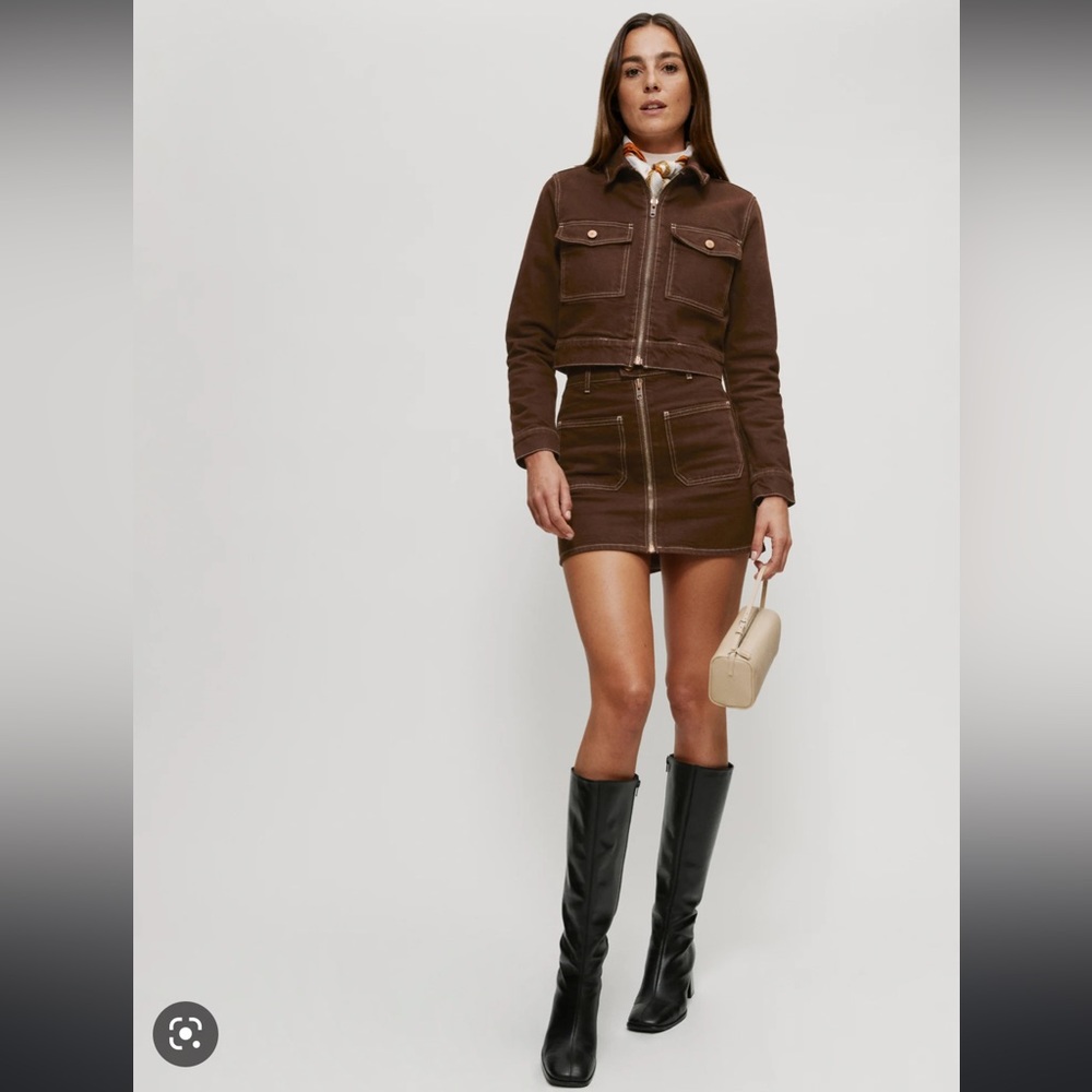 Reformation Brown Mini Skirt for Casual Wear
